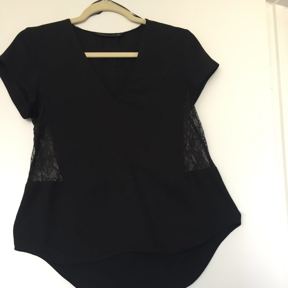 Zara Lace Insert Blouse